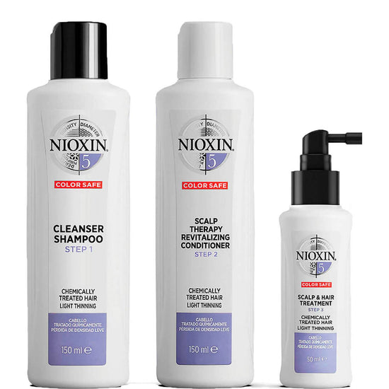 NIOXIN 3-Part System 5 Trial Kit for Chemically Treated Hair with Light Thinning