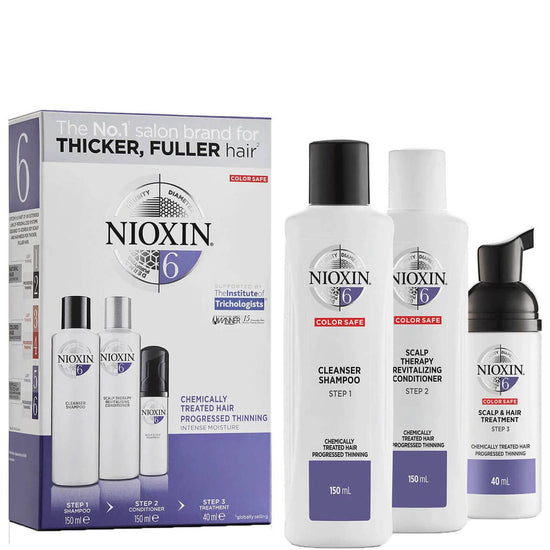 NIOXIN 3-Part System 6 Trial Kit for Chemically Treated Hair with Progressed Thinning