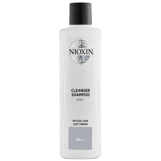 NIOXIN 3-Part System 1 Cleanser Shampoo for Natural Hair with Light Thinning 300ml