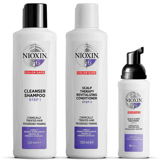 NIOXIN 3-Part System 6 Loyalty Kit for Chemically Treated Hair with Progressed Thinning